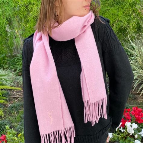 ysl scarf pink|YSL scarf cashmere.